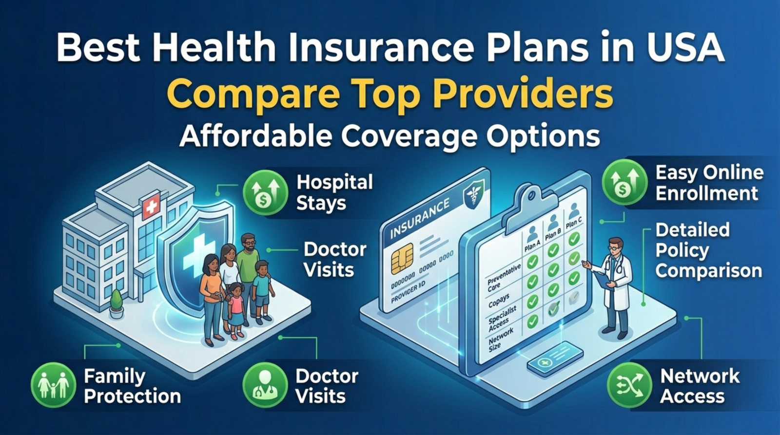 Best Health Insurance Plans in the USA (2026 Guide) – Affordable Coverage, Costs & Top Providers Compared